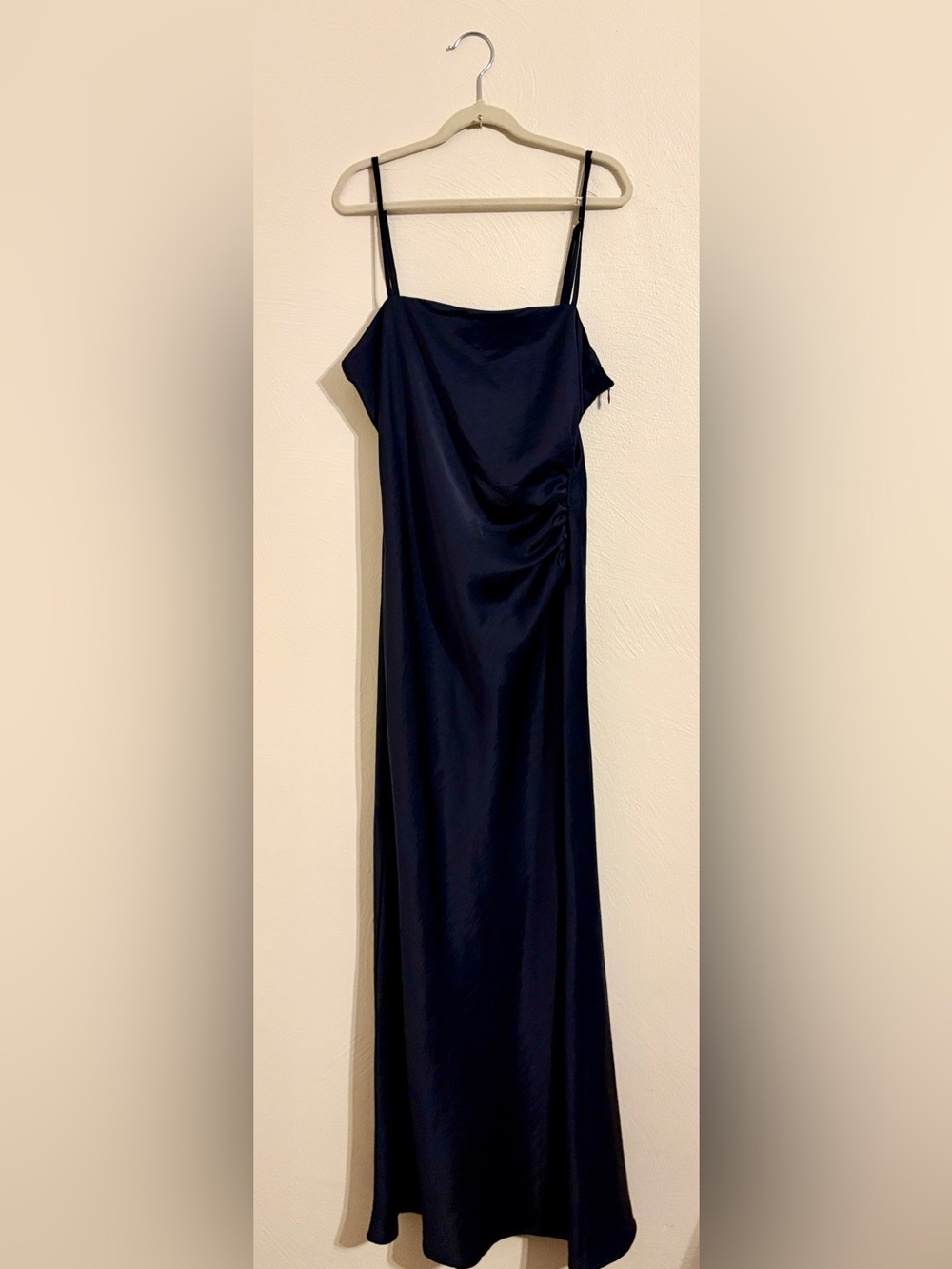House of Harlow 1960 Navy Slip Midi Dress with Spaghetti Straps